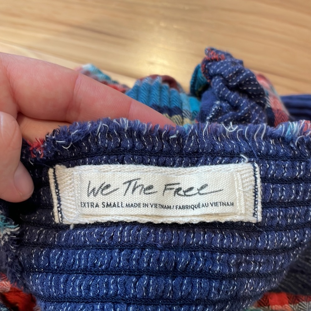 Free people xs plaid flannel shirt. We the free Siena - Picture 7 of 9